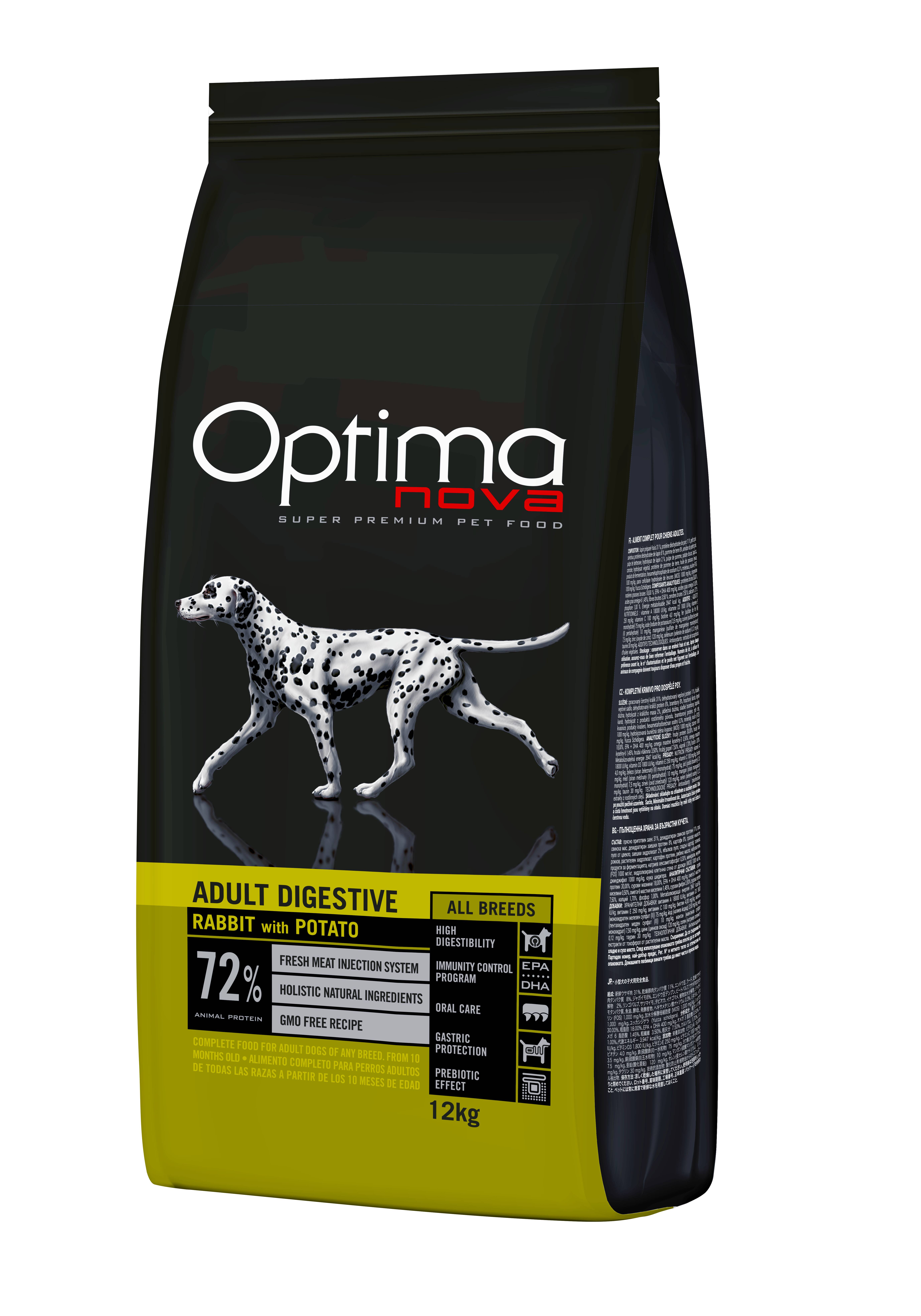 OPTIMA NOVA ADULT DIGESTIVE RABBIT 12KGR