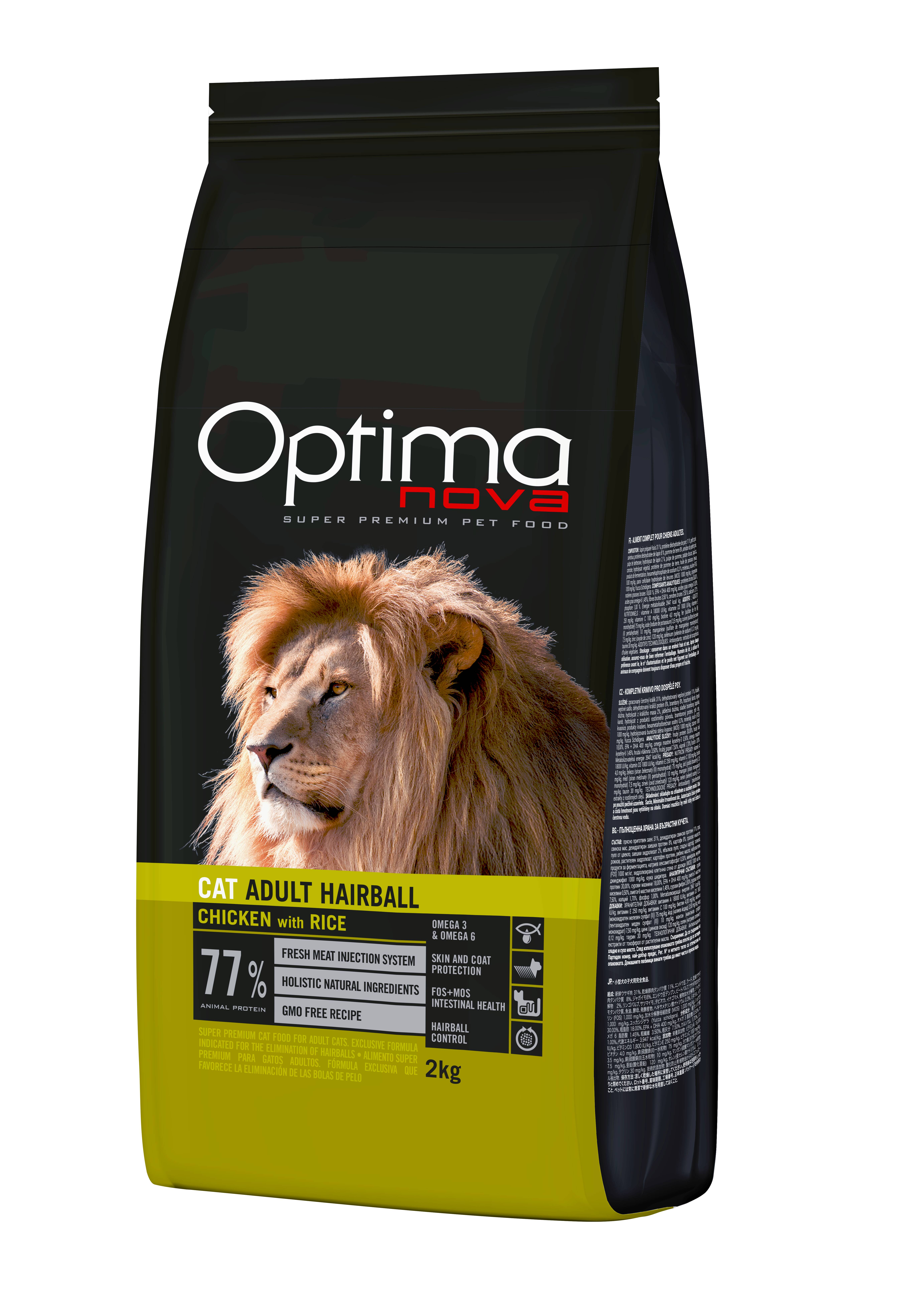 OPTIMA NOVA CAT HAIRBALL 2KGR