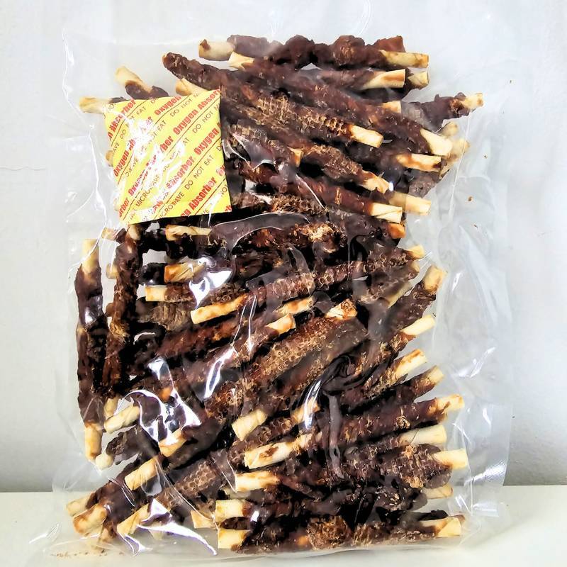 Snack Natural Pollo con palito de piel prensada 55 unid. TALLA M ATP 1 kg