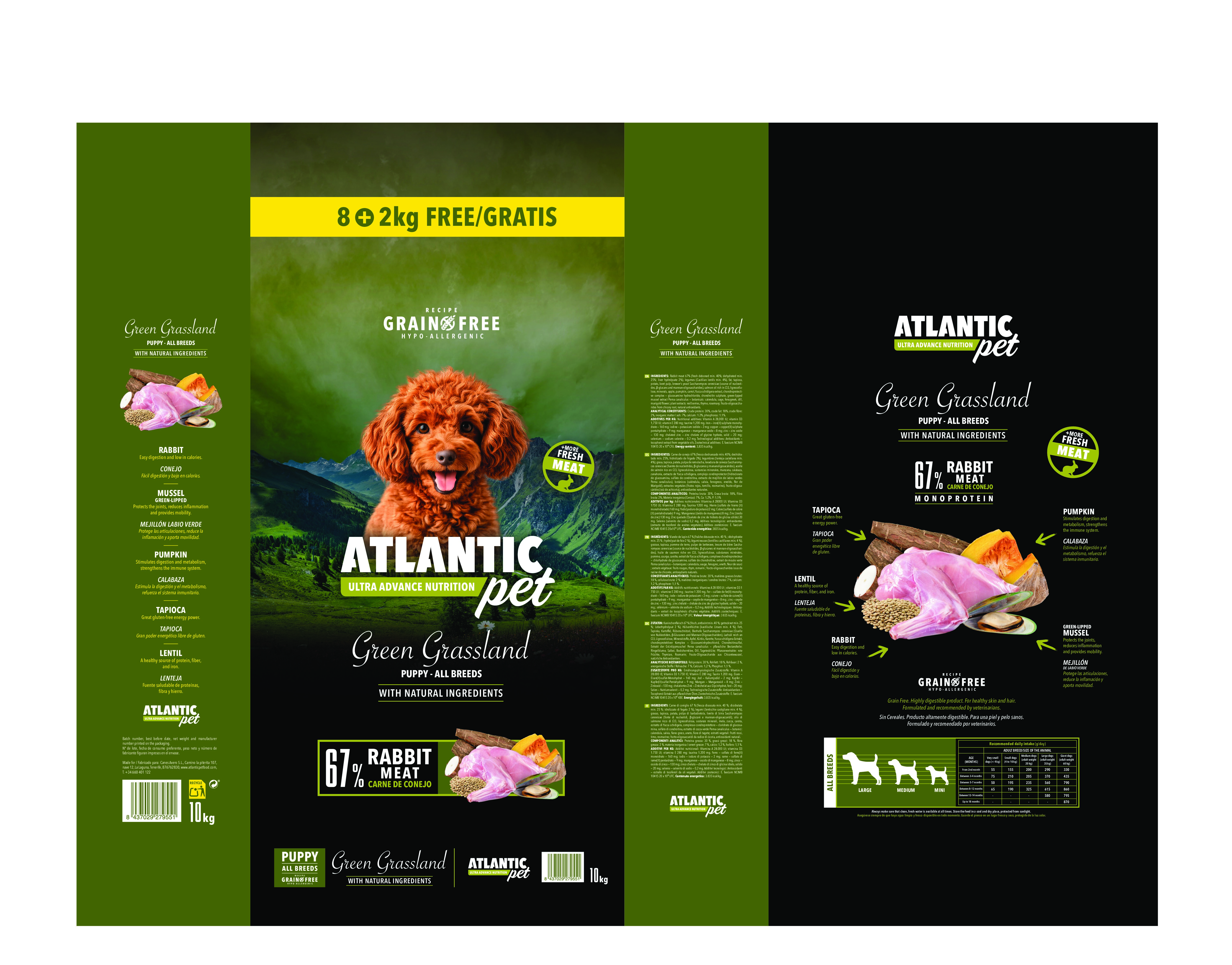 ATLANTICPET PUPPY GREEN GRASSLAND 10 KILOS.