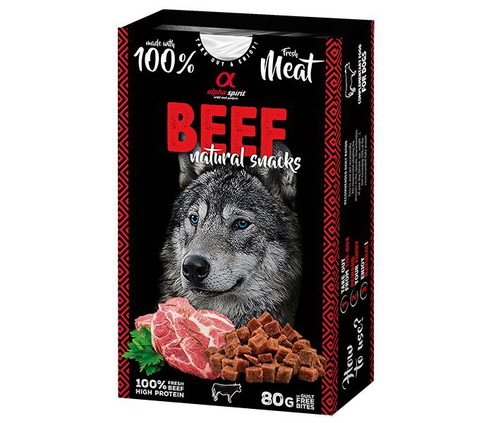 AS Snack Naturals dogs beef 80g