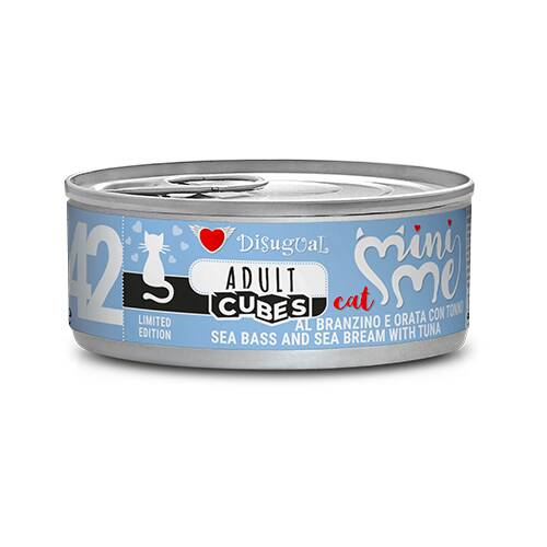 MINI-ME CANNED CAT FOOD SEA BASS and SEA BREAM with TUNA 85GR Cubes-Nº42