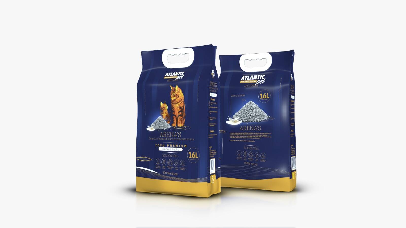 ATLANTICPET AGLOMERANTE TOFU LECHE 16L.