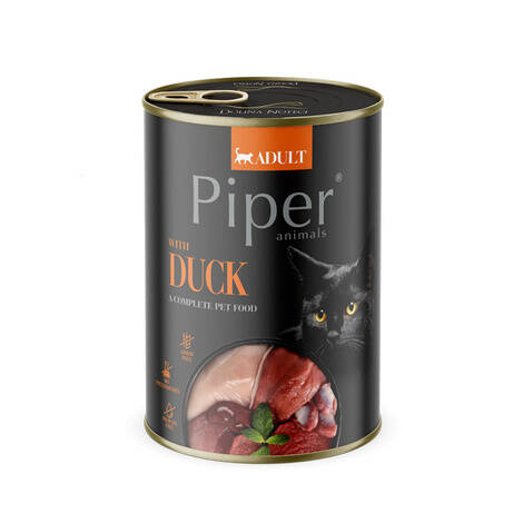 PIPER CAT WITH DUCK 12x400gr. (MAXIMOS DESCUENTO BANDEJAS COMPLETAS).