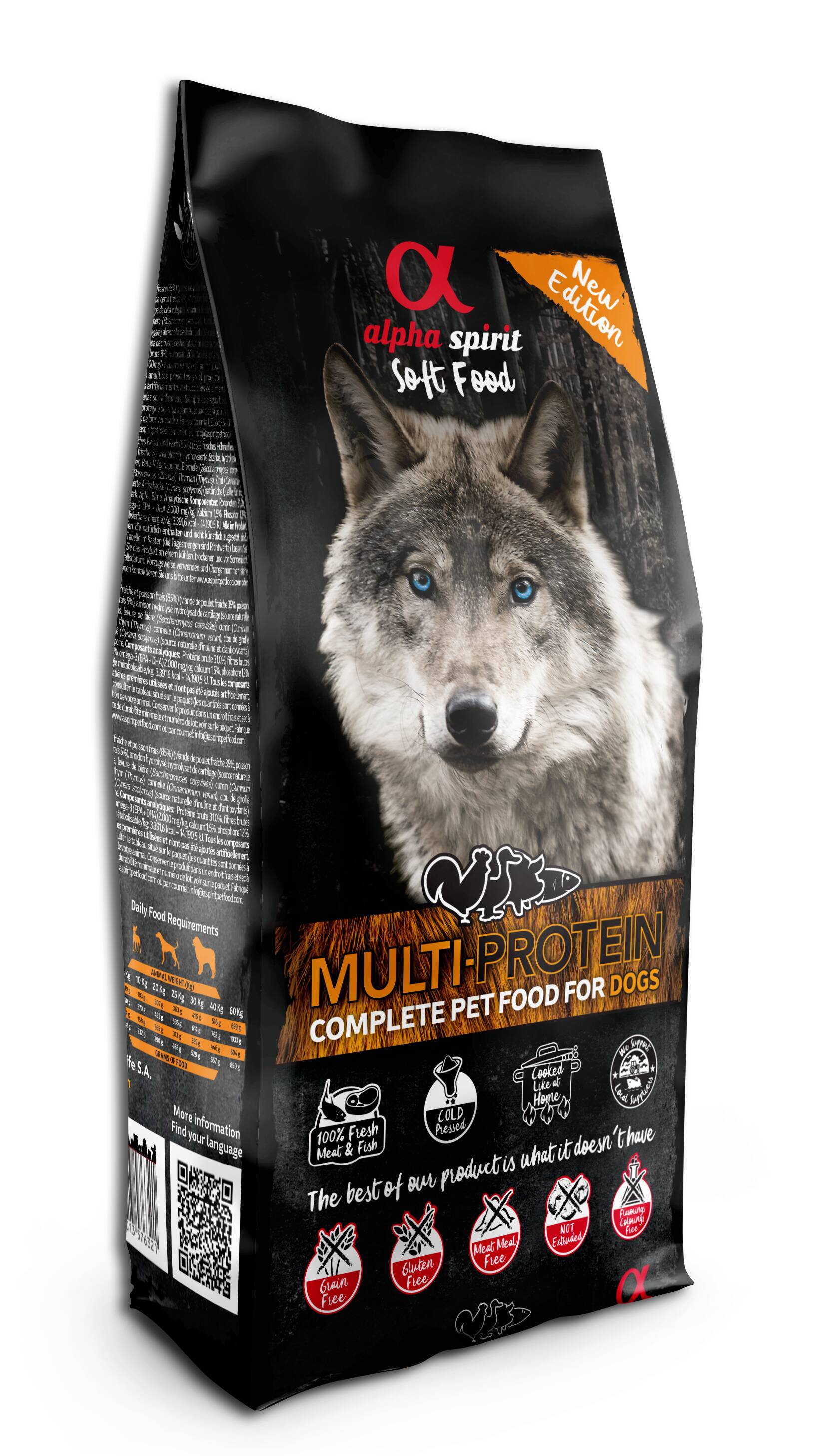 Semi-húmedo Multiprotein Complete Dog Food in bag 1.5 kg