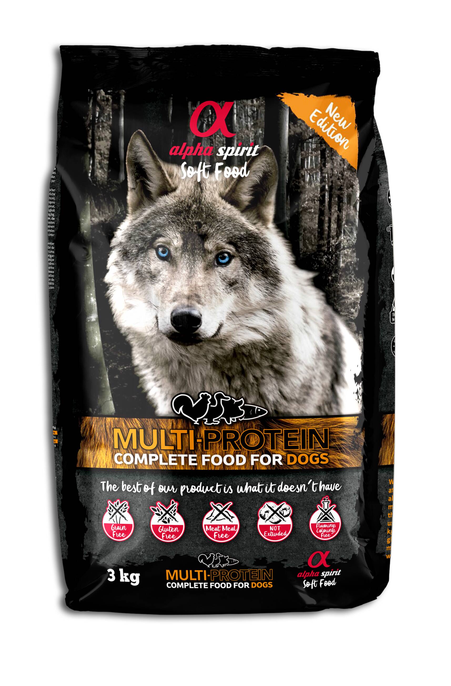 Semi-humedos Multiprotein Complete Dog Food in bag 3 kg