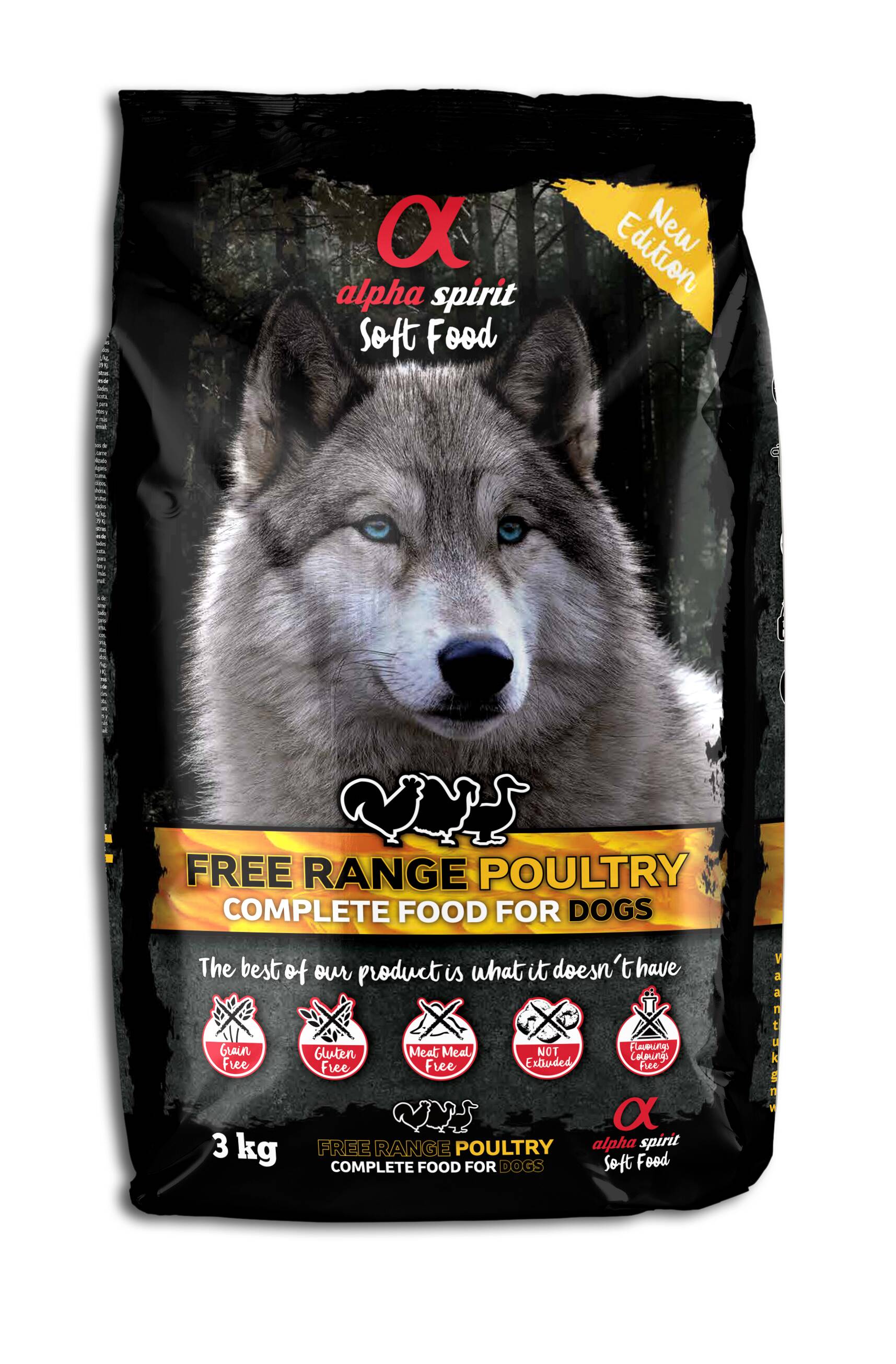 Semi-humedo Poultry Complete Dog Food in bag 3 kg