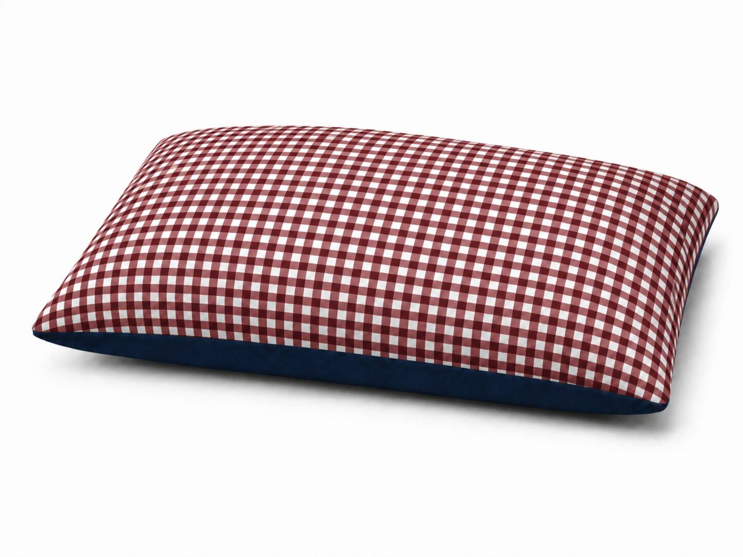 GAMARQ Cojín Desenfundable Reversible Mullido Vichy Strech Antipelos... Nº4. 90*70 Cms. BURDEOS
