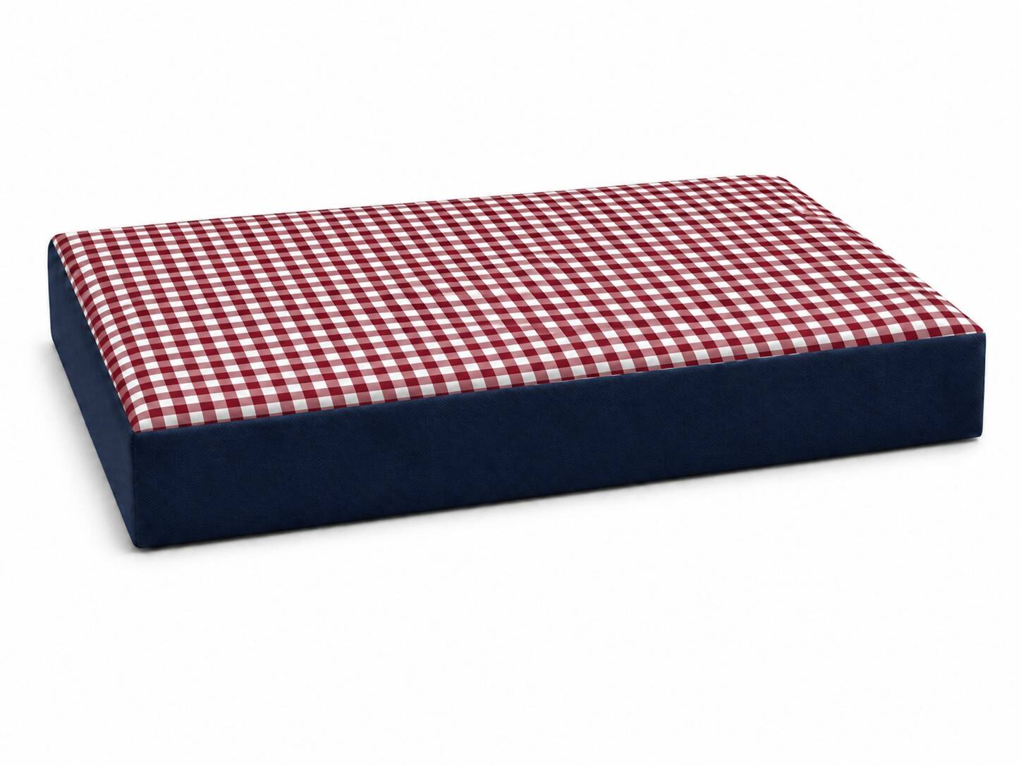 GAMARQ Colchón Desenfundable Reversible Mullido Vichy Strech Antipelos... Nº2. 70*50 Cms. BURDEOS