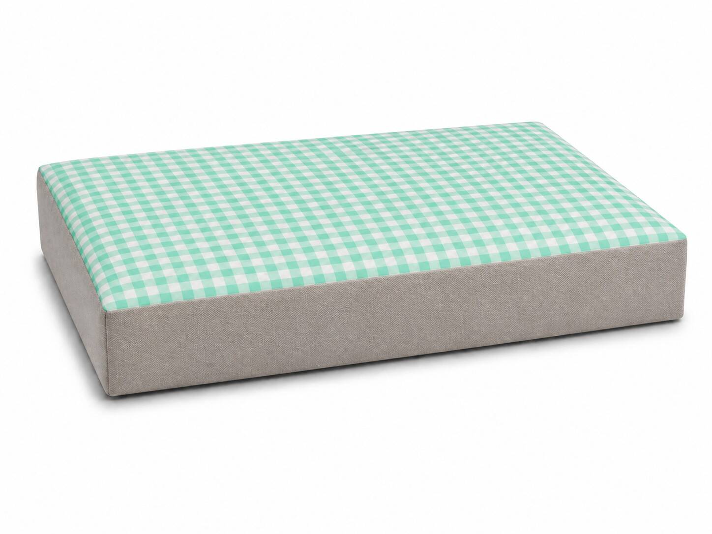 GAMARQ Colchón Desenfundable Reversible Mullido Vichy Strech Antipelos... Nº2. 70*50 Cms. MENTA