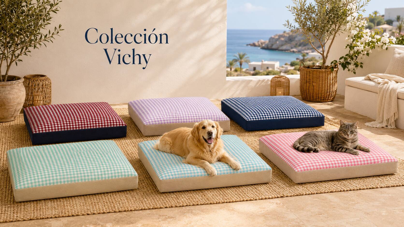 GAMARQ Colchón Desenfundable Reversible Mullido Vichy Strech Antipelos... Nº2. 70*50 Cms. BURDEOS - Imagen 2