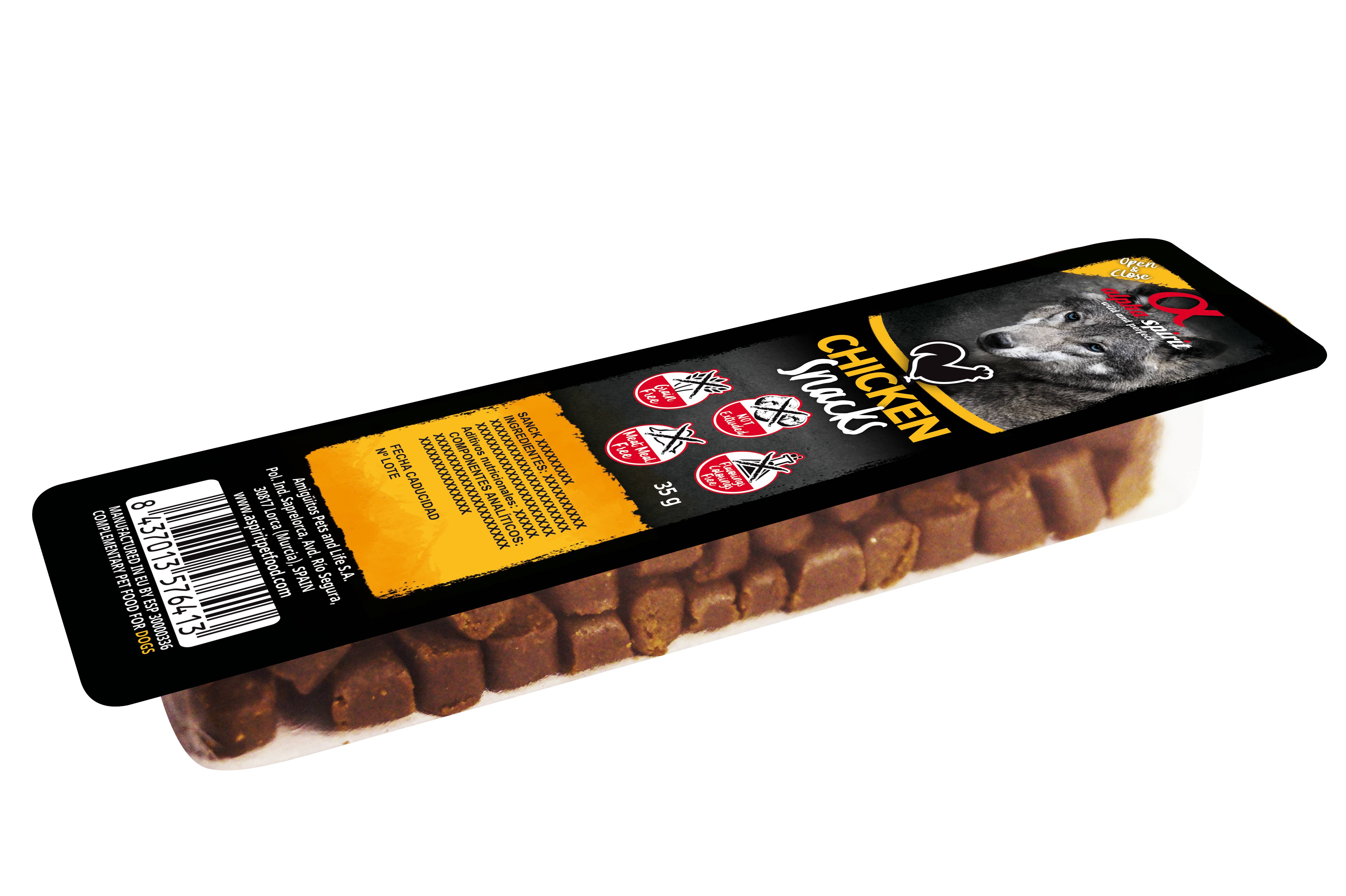 AS SNACKS DE POLLO PERRO 50G x 12 unid.